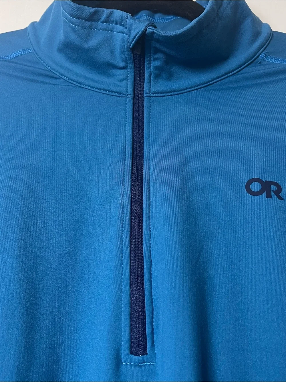 Outdoor Research Men's Quarter Zip Pullover Funnel Neck Blue Sz. Xxl